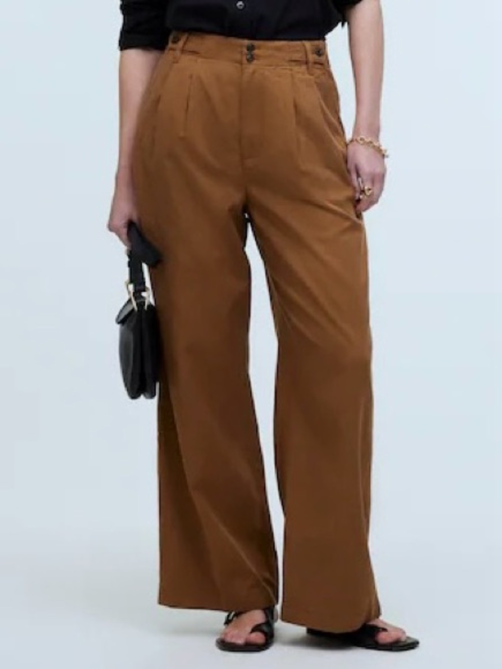 Madewell The Harlow Wide-Leg Pant in Drapey Twill
